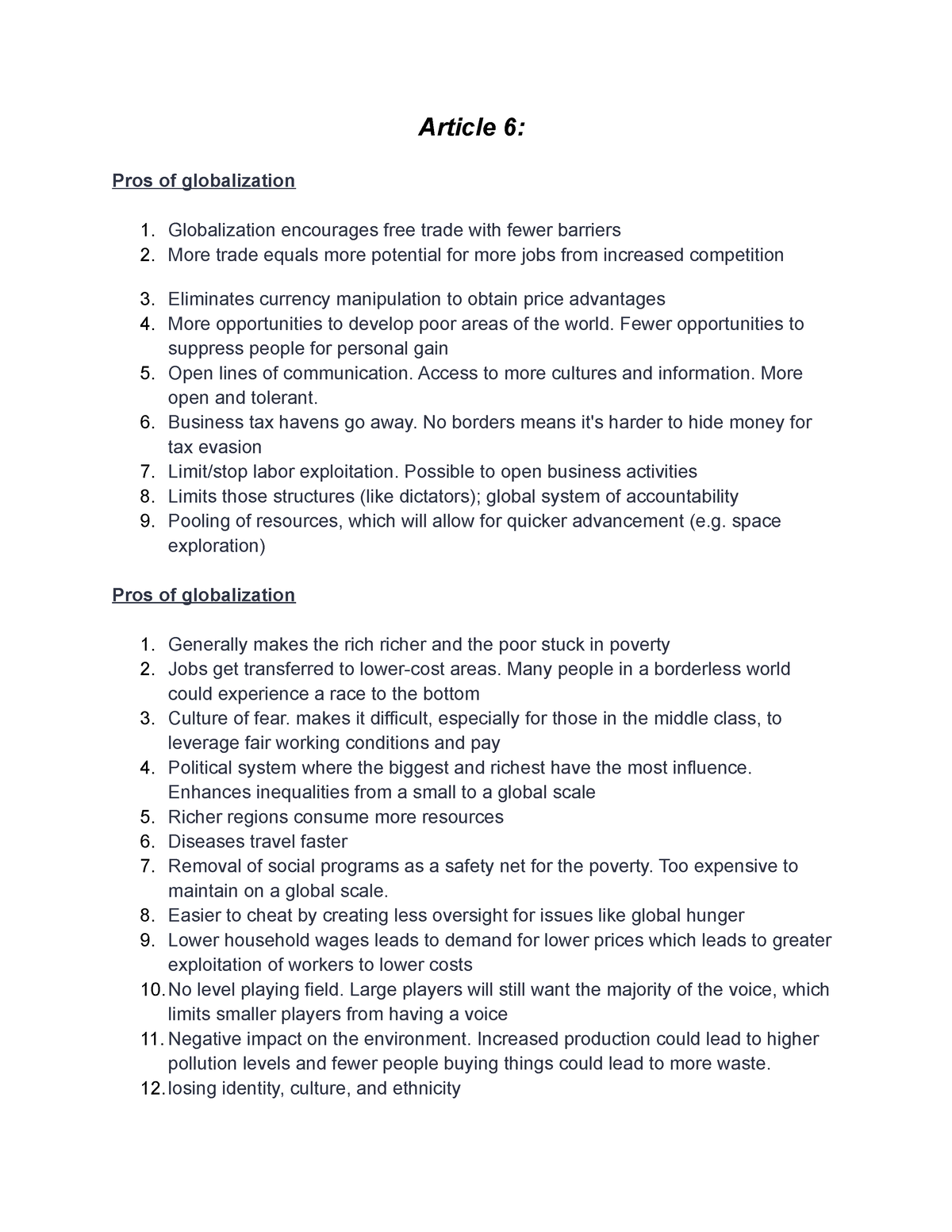 5.04 quiz homework globalization the good and the bad