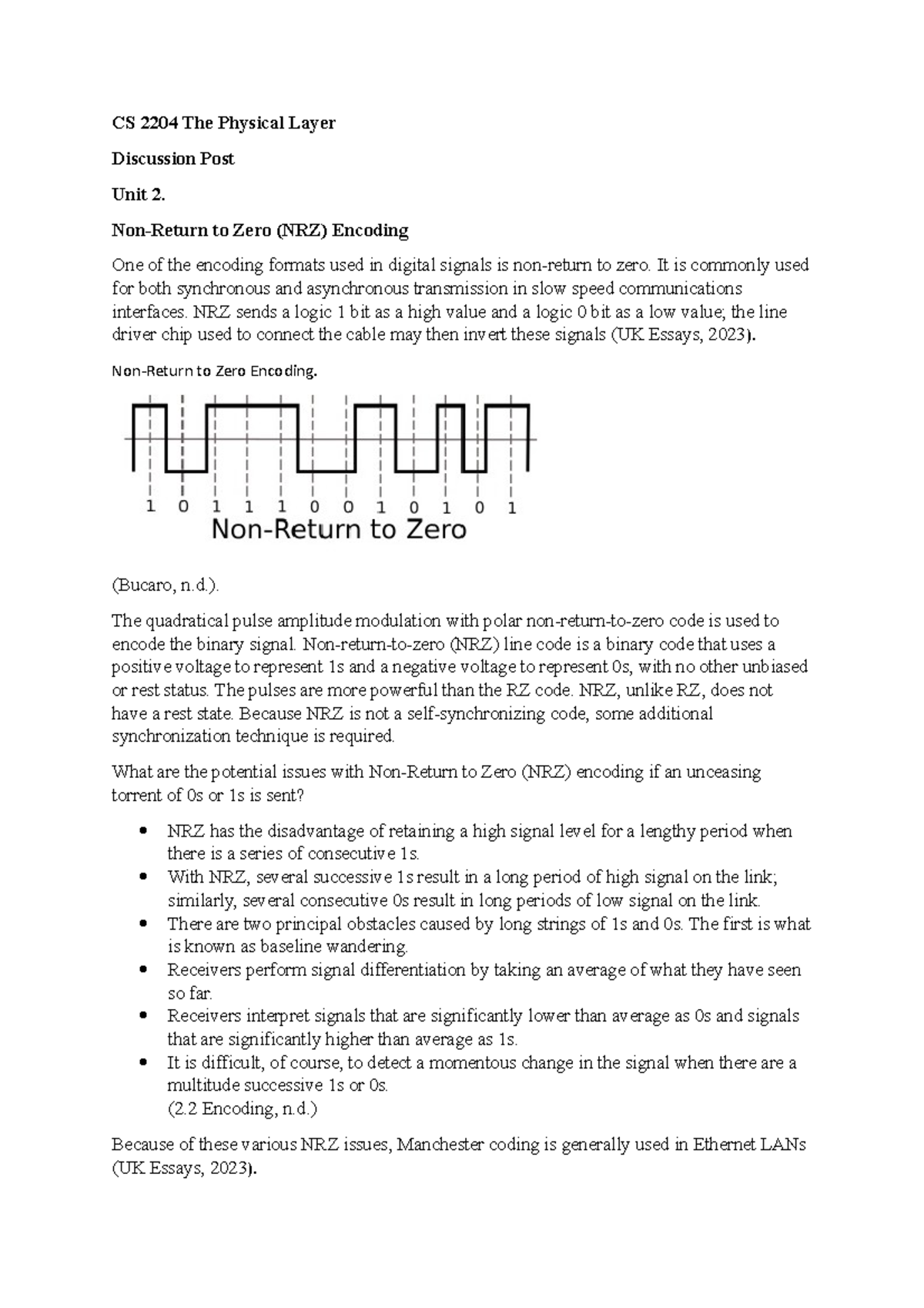 cs 2204 written assignment unit 2