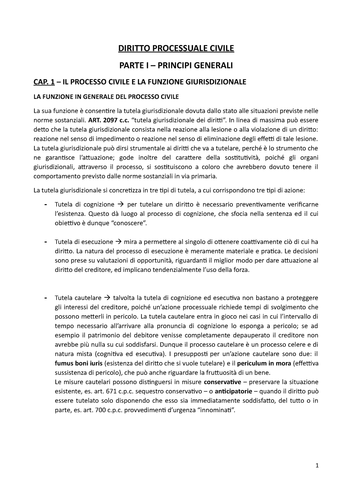 Diritto Processuale Civile Diritto Processuale Civile Parte I Principi Generali Cap 1 Il 6590