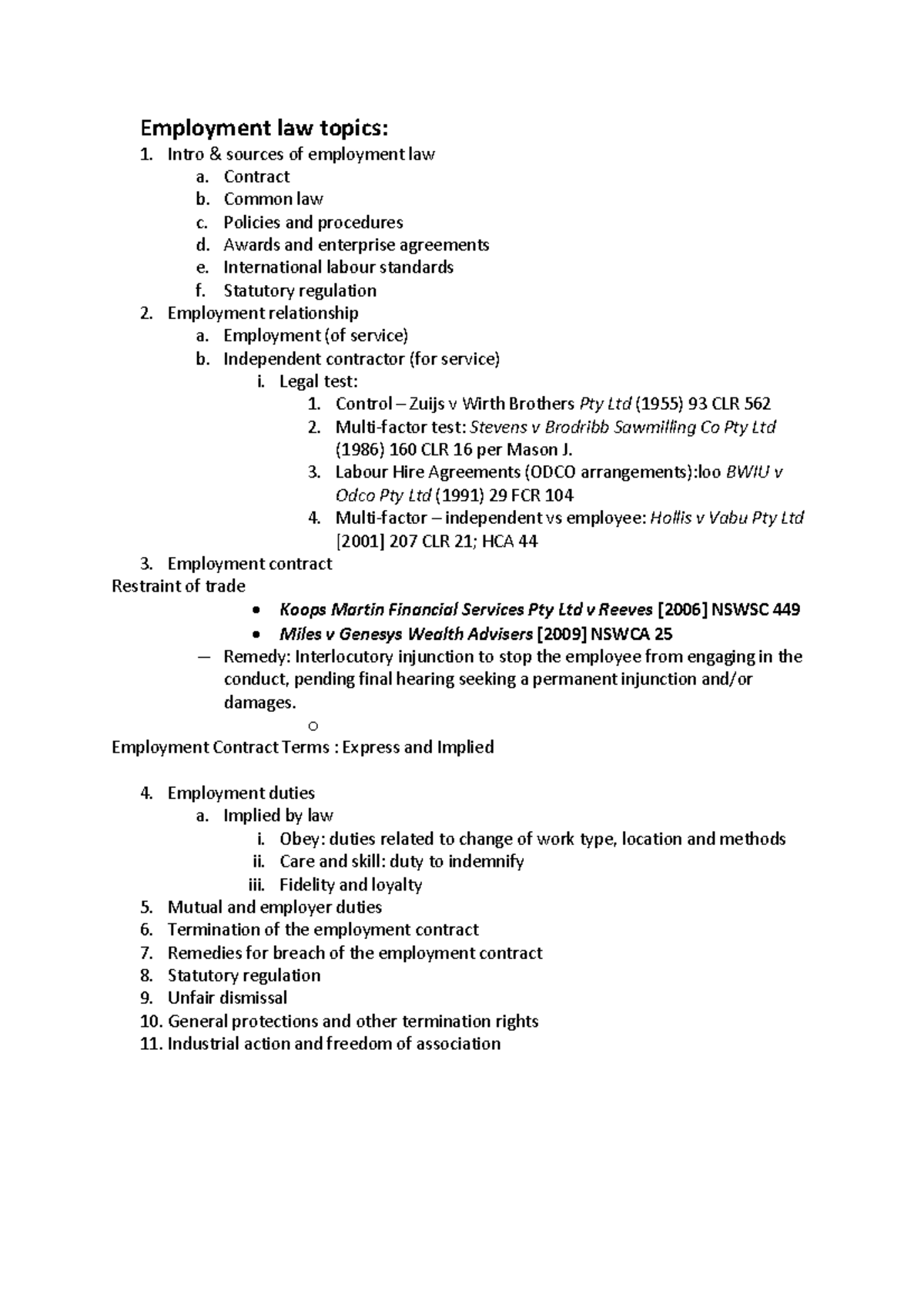 research paper topics for employment law