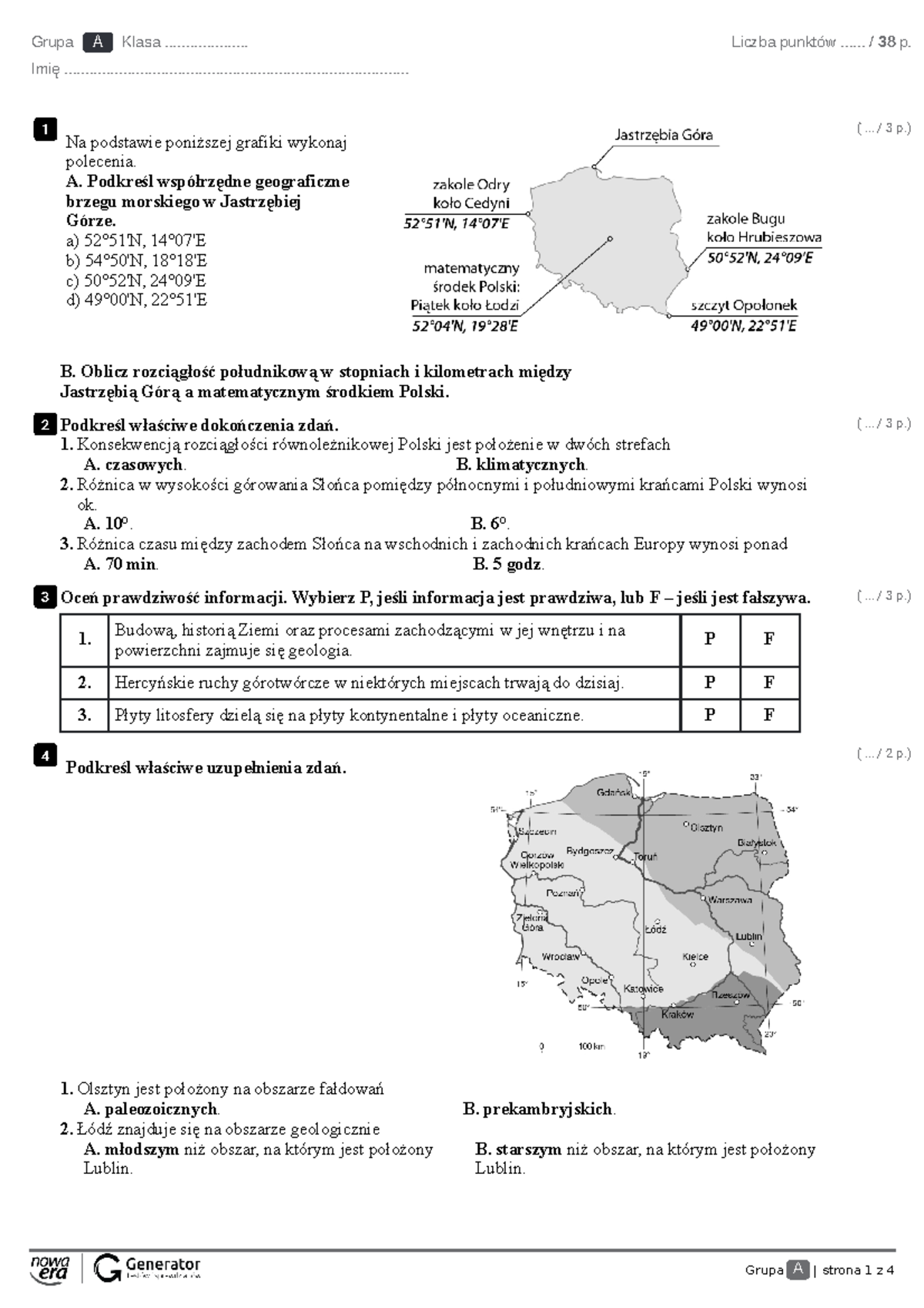 682677364 Rozdział 1 Środowisko Przyrodnicze Polski Cz 1 T 1 6 Zadania ...