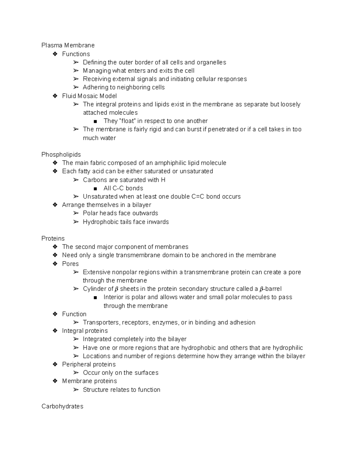 Chapter 5 - Plasma Membrane - Plasma Membrane Functions Defining the ...