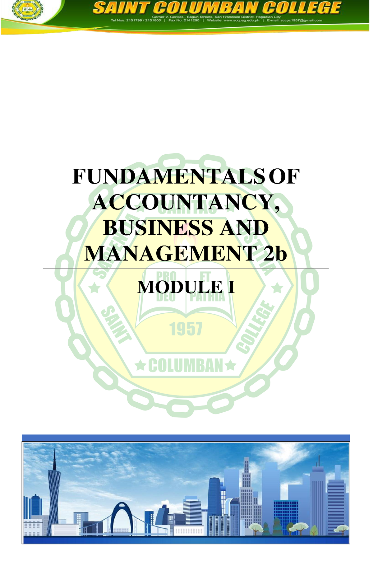 FABM 14 Module 1 - This Is About Fundamentals Of Accountancy And ...