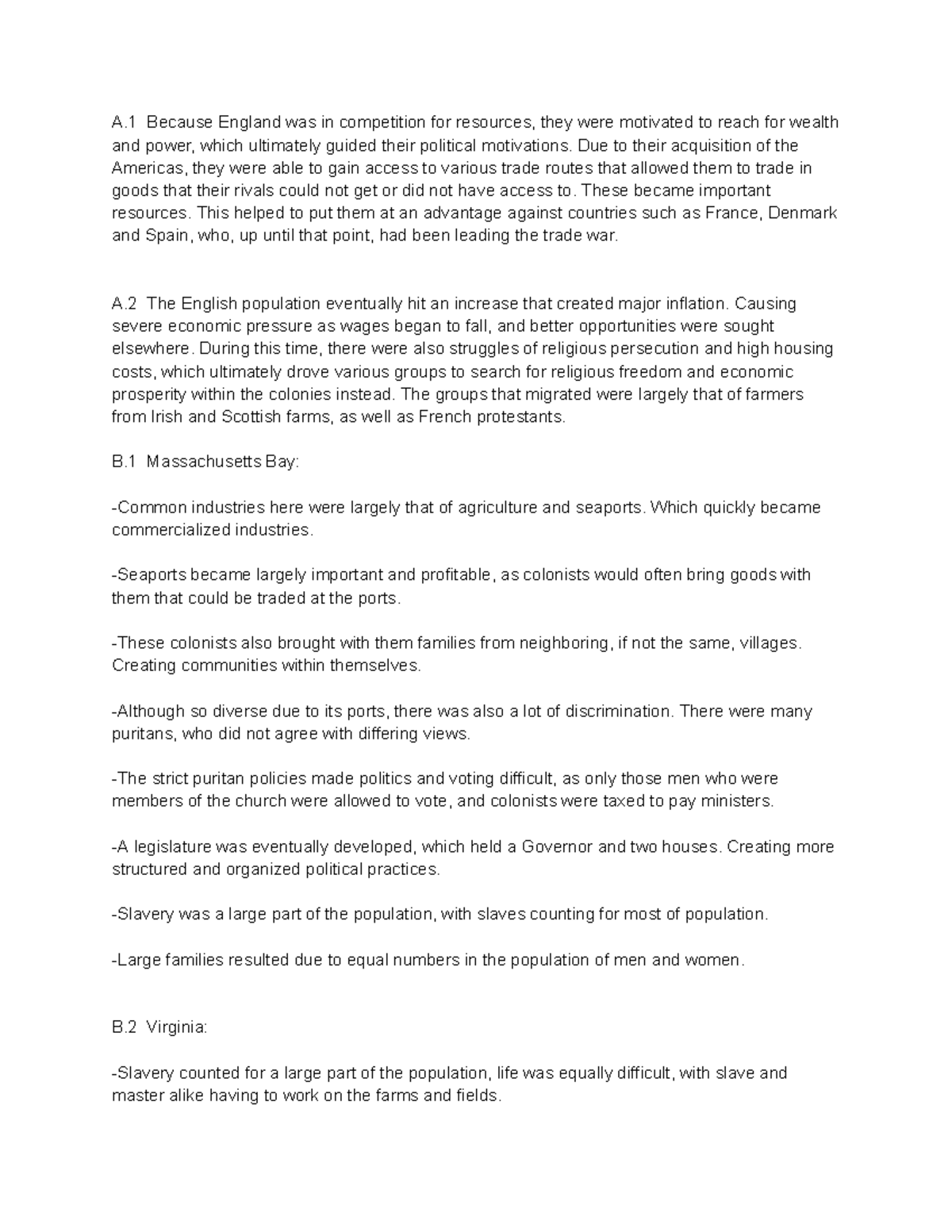 BVM2- BVM Task 1 - Passed - A Because England was in competition for ...