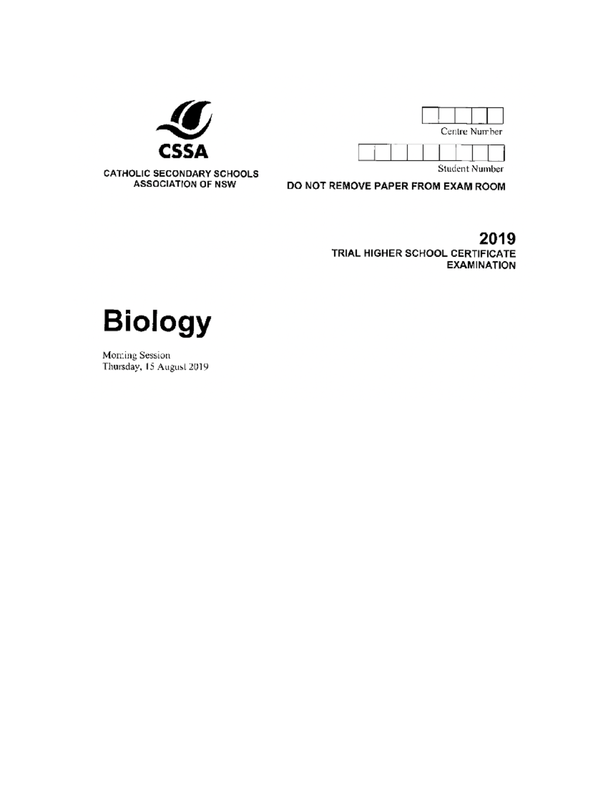 BIO Study - Google Docs - bio practice - Centre Number CSSA Student ...