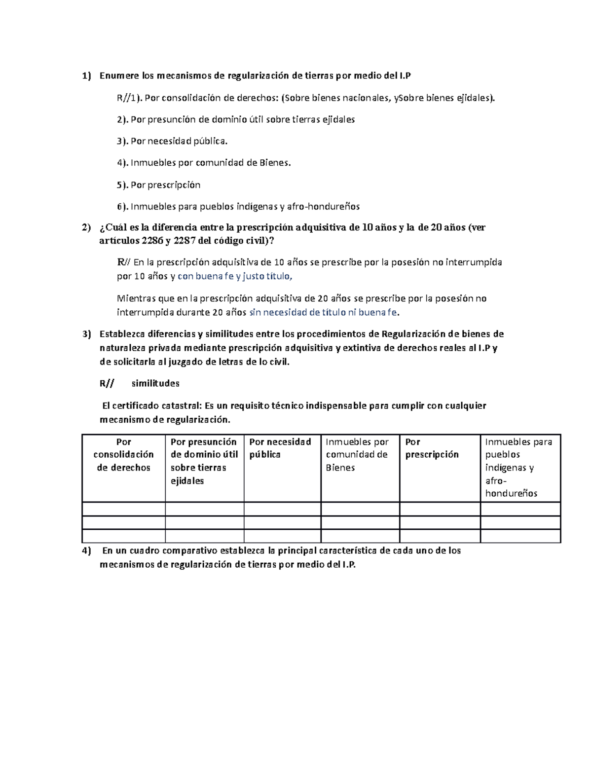 Tarea Agrario II Parcial Correcta - 1) Enumere Los Mecanismos De ...