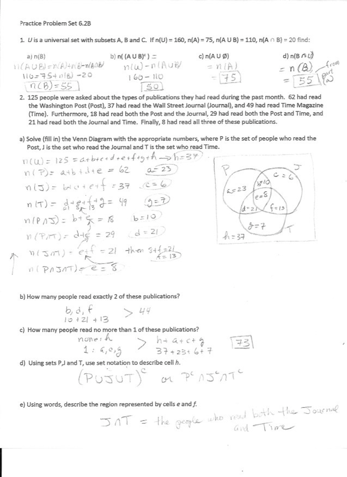 Practice Problem Set 6.2B page 1 - MATH107 - Studocu