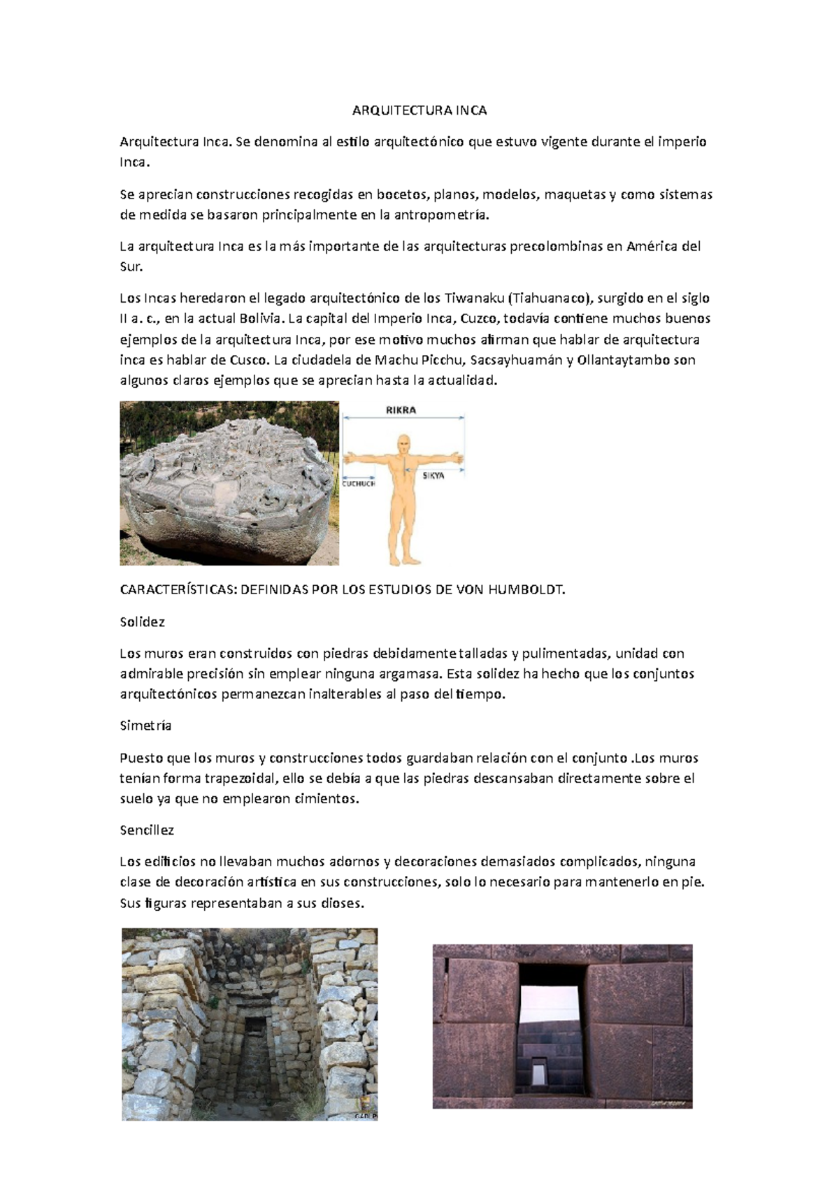 Arquitectura Y Urbanismo Inca Studocu