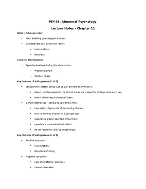 Chapter 12 Lecture Notes - Personality Disorders and Impulse-Control ...