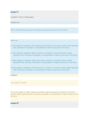 Quiz 2 - versionn 11 - Question 2 Correct Mark 1 out of 1. Recent pine ...