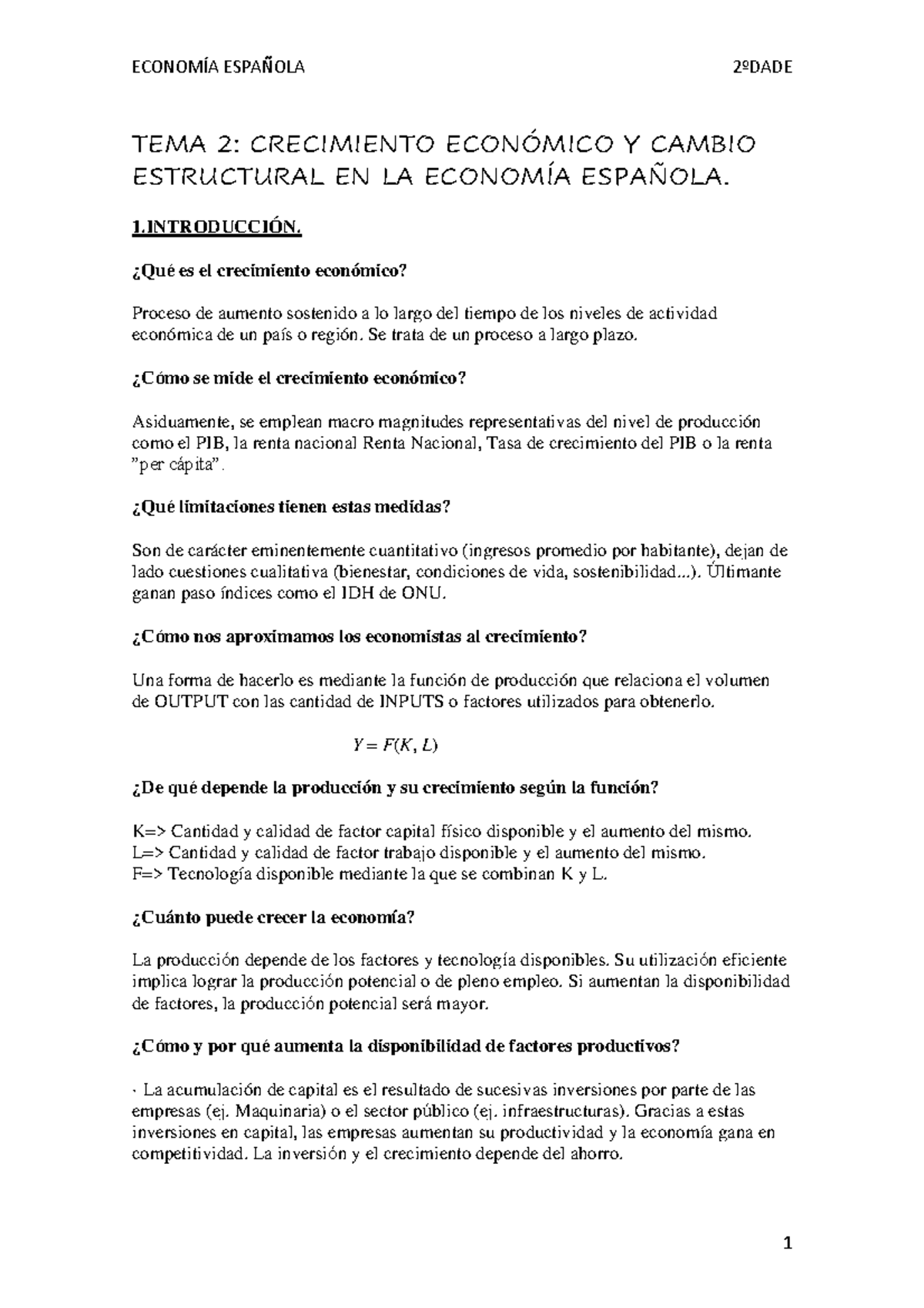 Apuntes de economía tema 2 - Warning: TT: undefined function: 32 ...