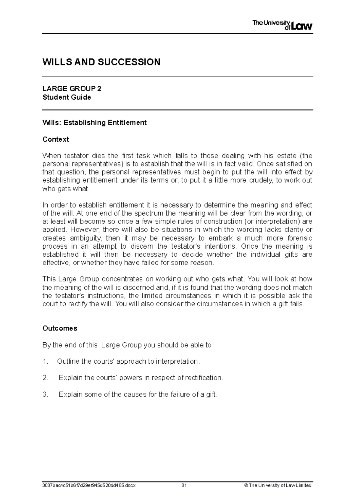 2122 will lg02 ce01 student guide - WILLS AND SUCCESSION LARGE GROUP 2 ...