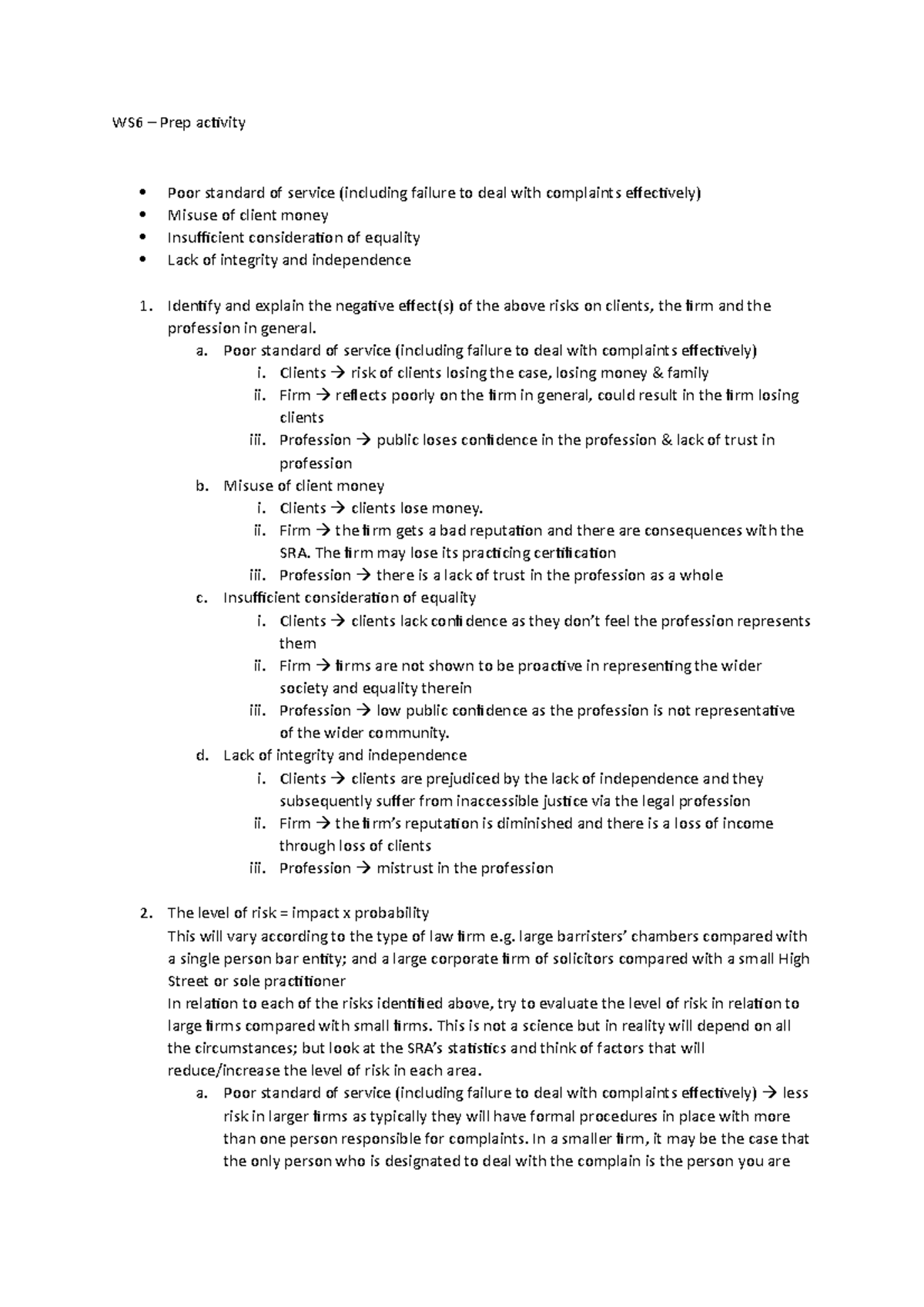 Ethics Workshop 6 Notes and Prep Activity Answers - WS6 – Prep activity ...