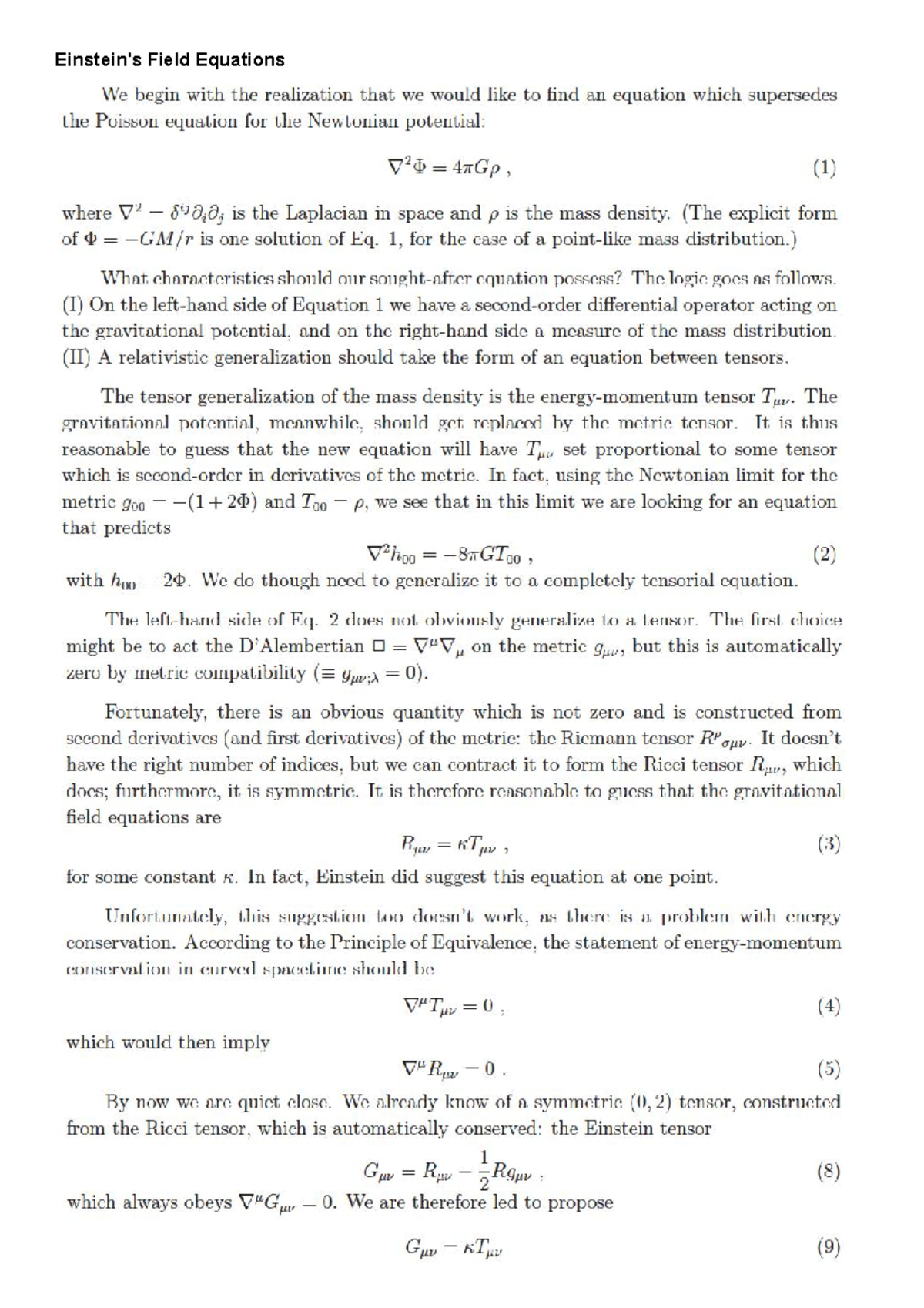 Relativity 05 Einstein Equation BHMetric - Einstein's Field Equations ...