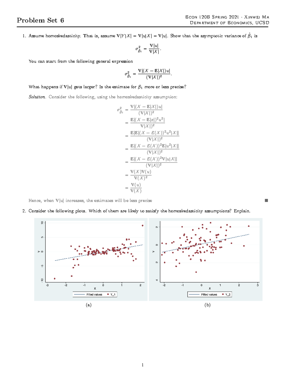 Problem Set-6-Solution - Problem Set 6 Econ 120B Spring 2021 · Xinwei ...