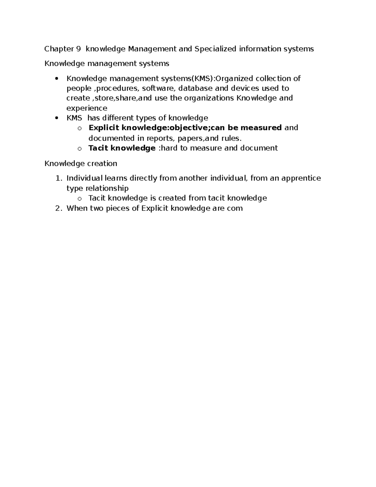 Week 2 Term Ois Week 2 Notes And Textbook Summary Chapter 9