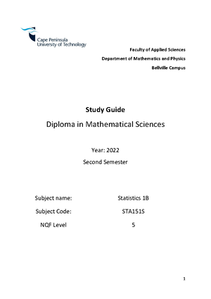 Introduction to Statistics 130 Class notes Book 2 - Chapter 5 – The ...