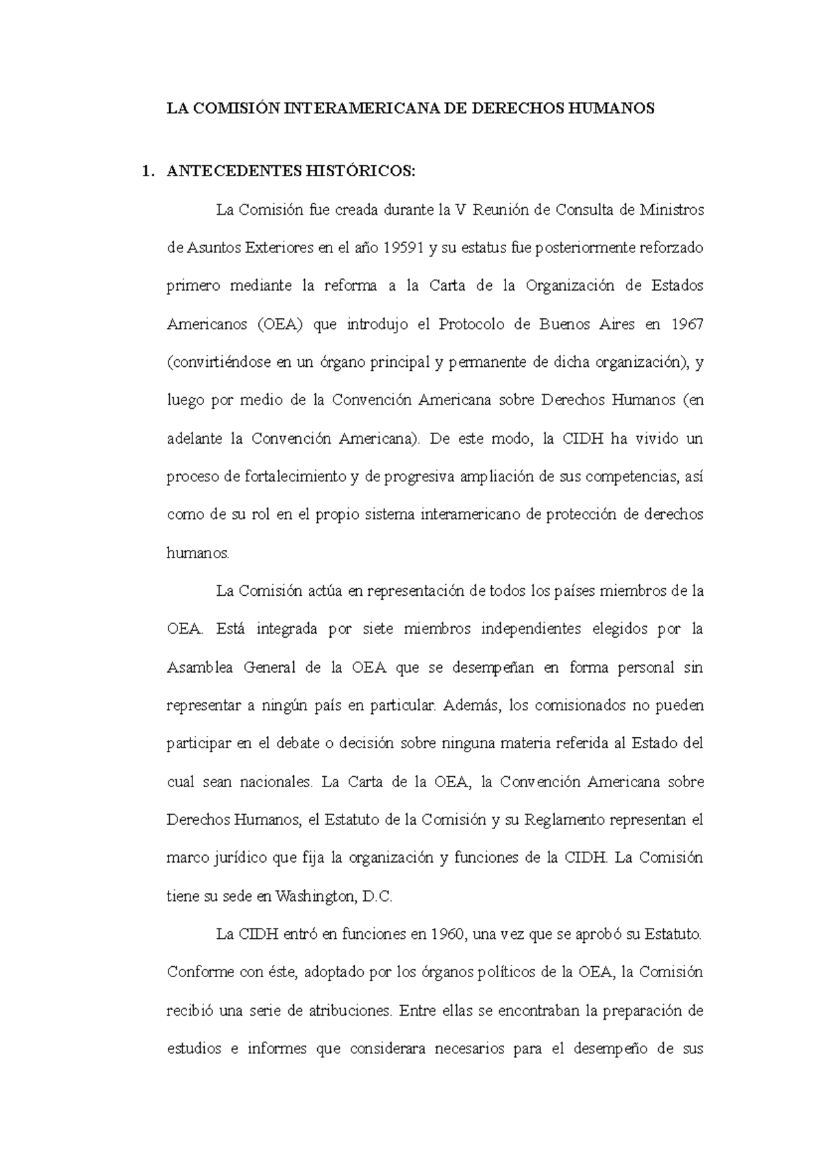 LA Comisión Interamericana DE Derechos Humanos CIDH - LA COMISIÓN ...
