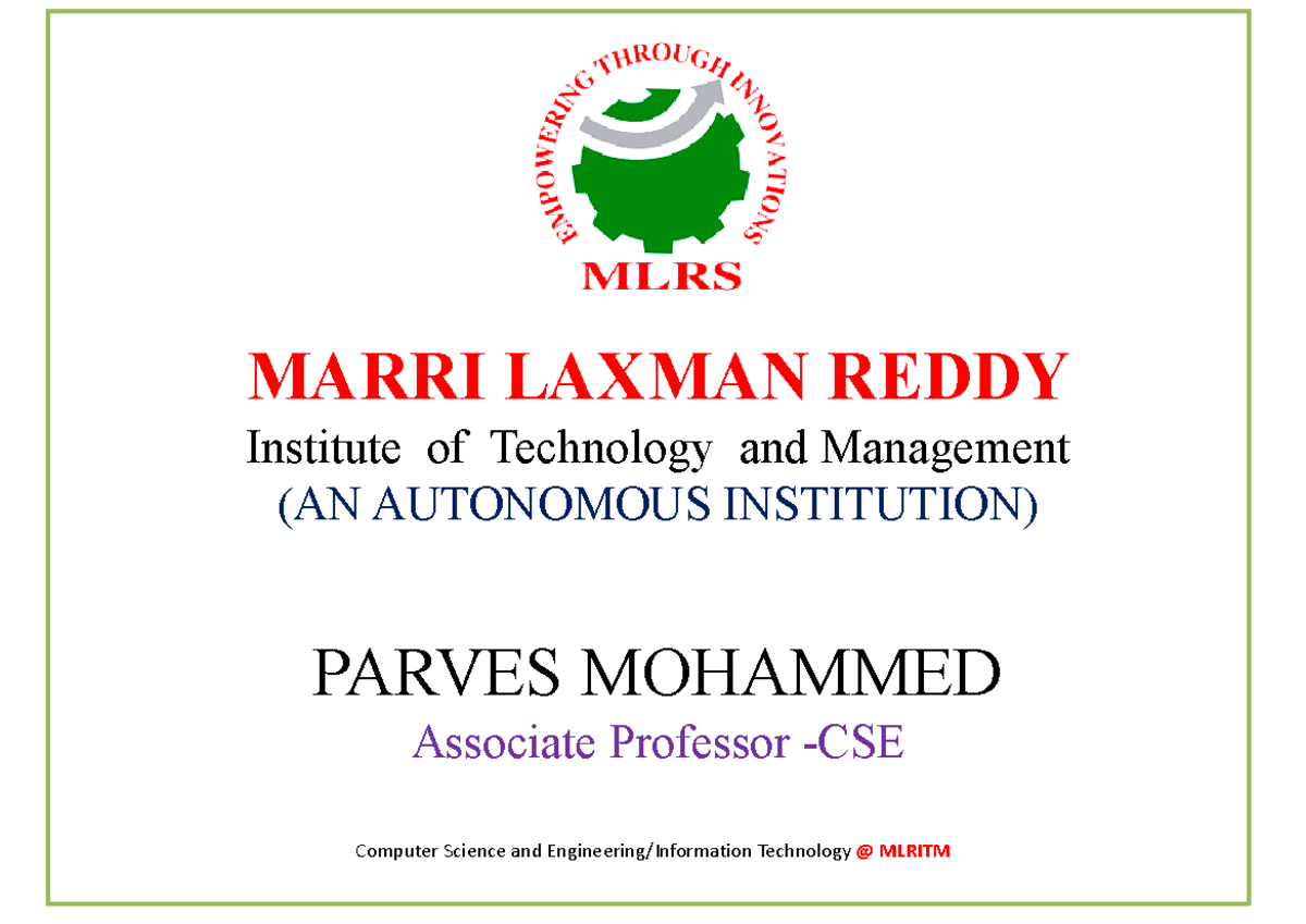 Data mining unit-3 - very useful - MARRI LAXMAN REDDY Institute of ...