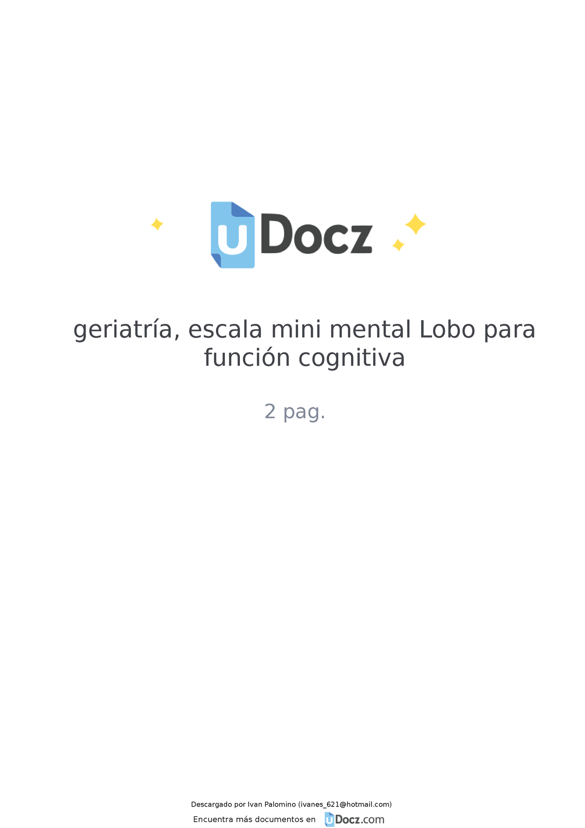 Geriatria escala mini mental lobo para funcion cognitiva downloable geriatría escala