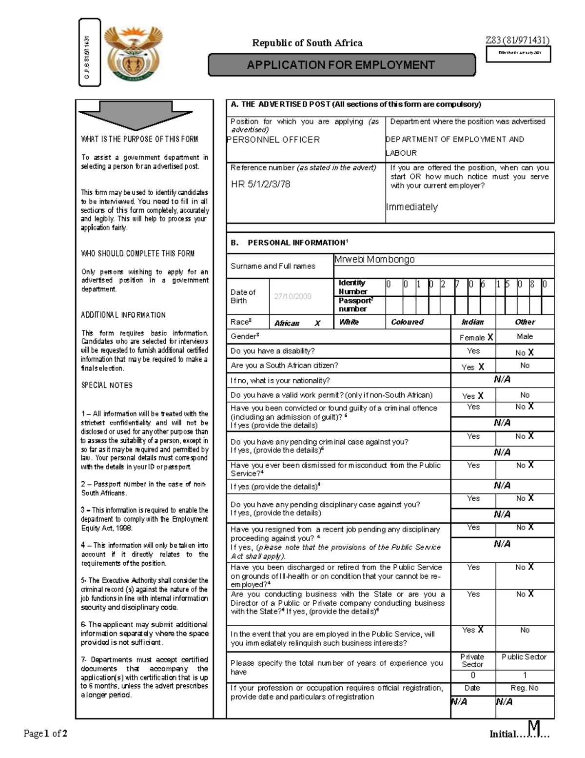 Email - Module - Republic of South Africa Z83 (81/971431) Page 1 of 2 ...
