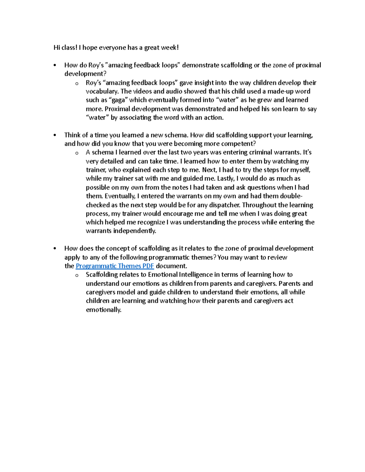 4-1 Discussion - Hi class! I hope everyone has a great week! How do Roy ...