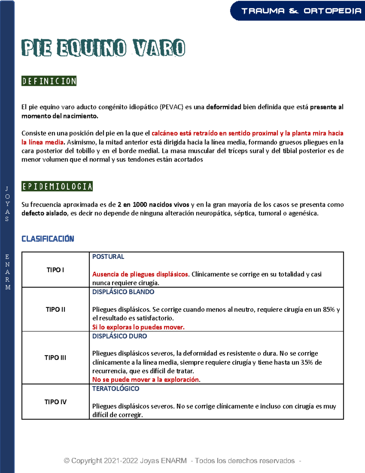 26. Pie Equino Varo Etiológia cuadro clínico © Copyright 20212022