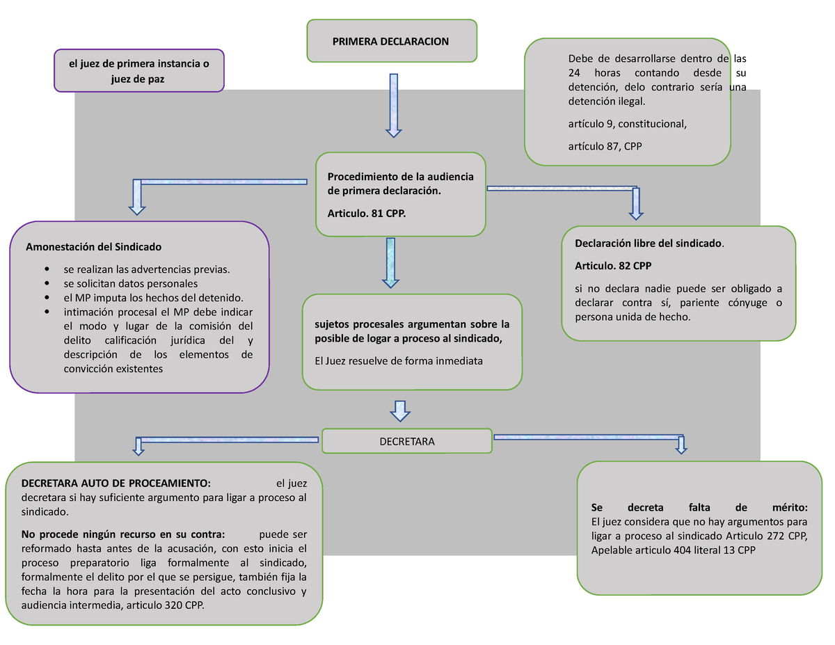 Esquema DE Declaracion DEL Sindicado 1 - DECRETARA AUTO DE PROCEAMIENTO ...