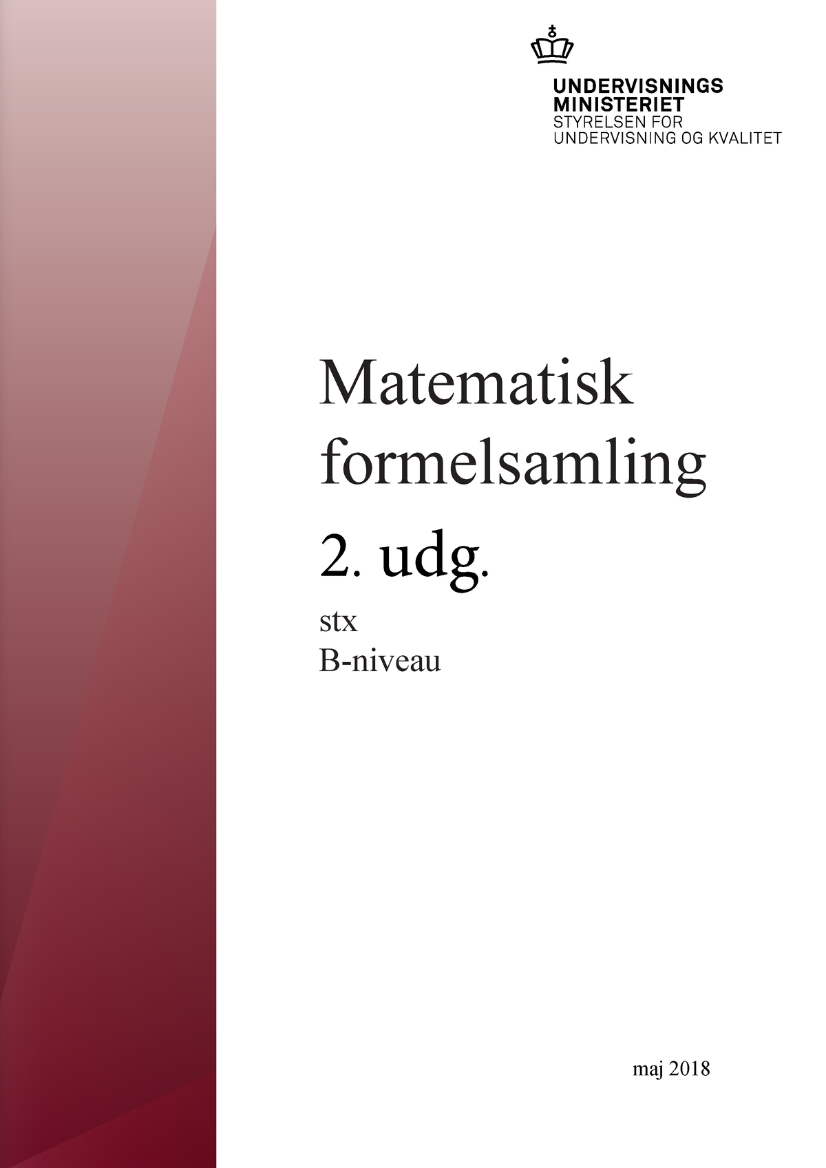 2011 19 Mat B Stx Formelsamling - Maj 2018 Matematisk Formelsamling Stx ...