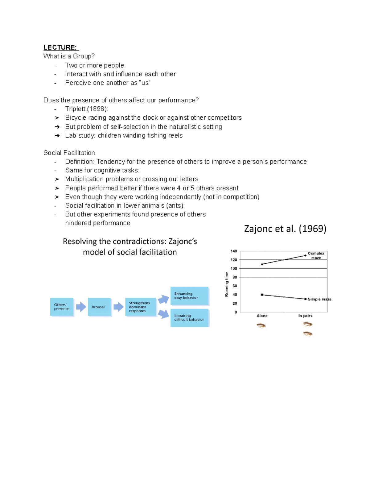 PSYU2234 WEEK 11 Notes - LECTURE: What Is A Group? - Two Or More People ...