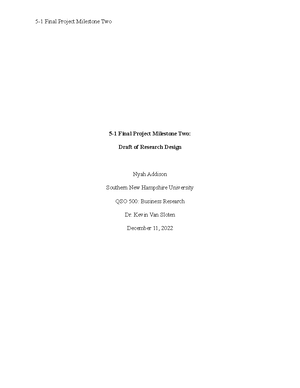 3-1 Milestone - 3-1 Final Project Milestone One: Draft Of Business ...