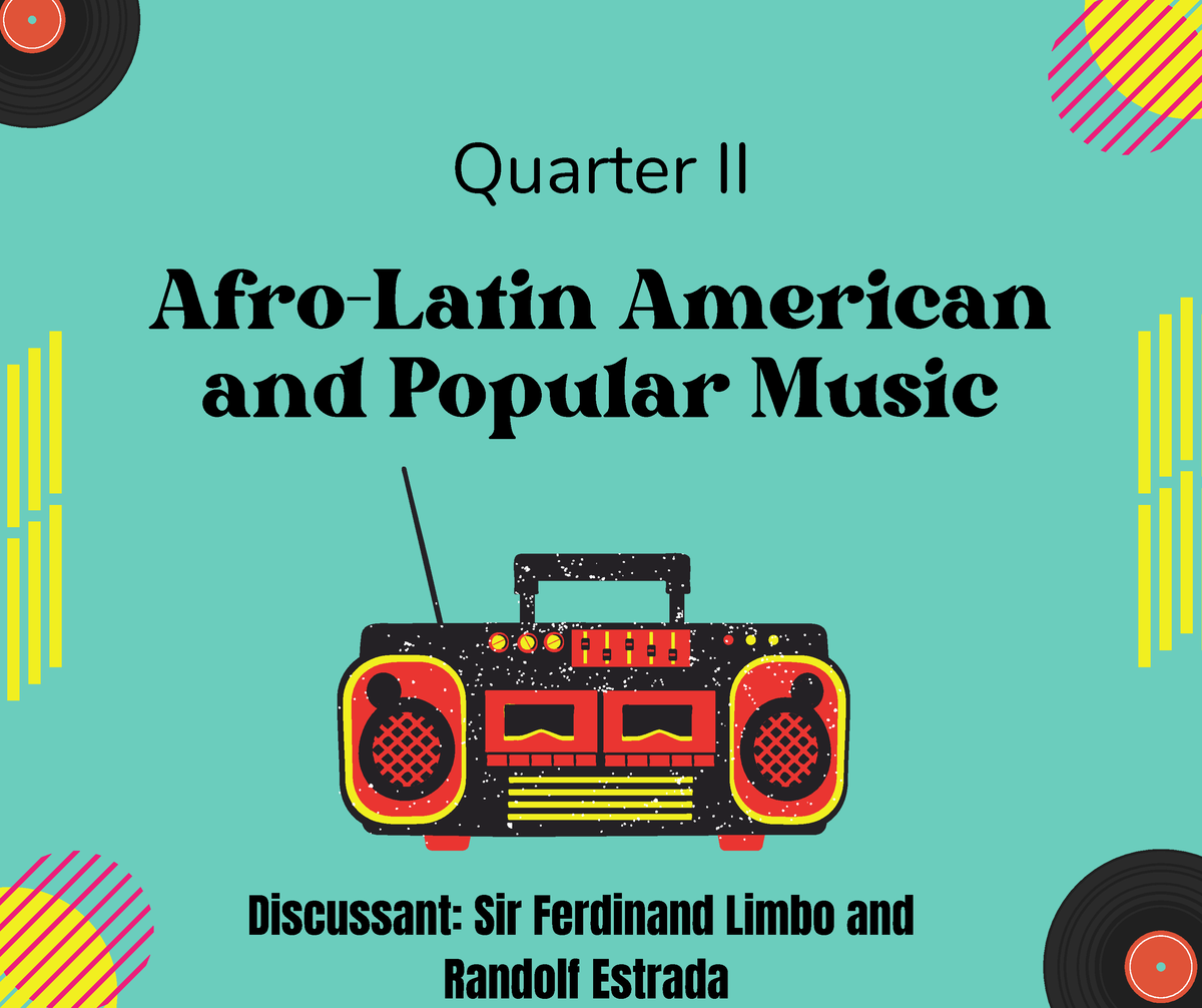 Quarter 2 AFRO Latin - A Presentation And Reviewer Notes About African ...