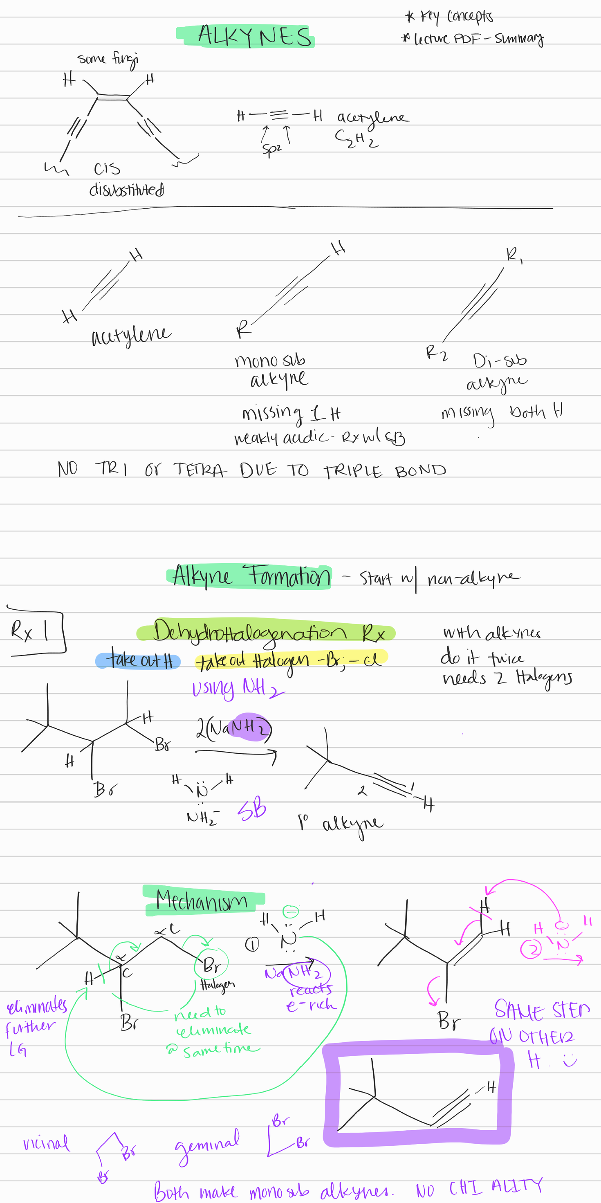 Alkyne formation - Dr. Schulze lecture - CHEM 314 - Studocu