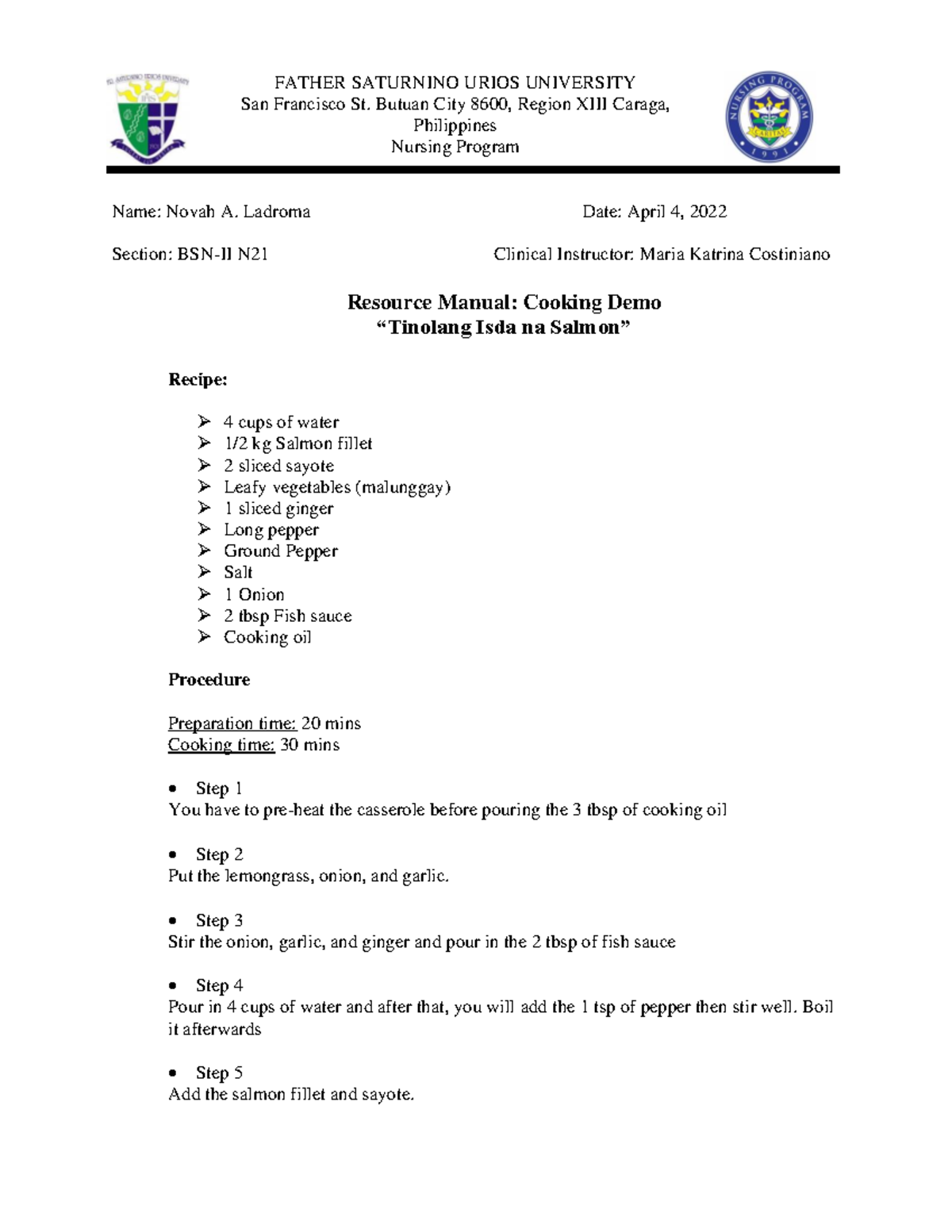 RM-cooking demo - This is just a sample files for nursing students ...