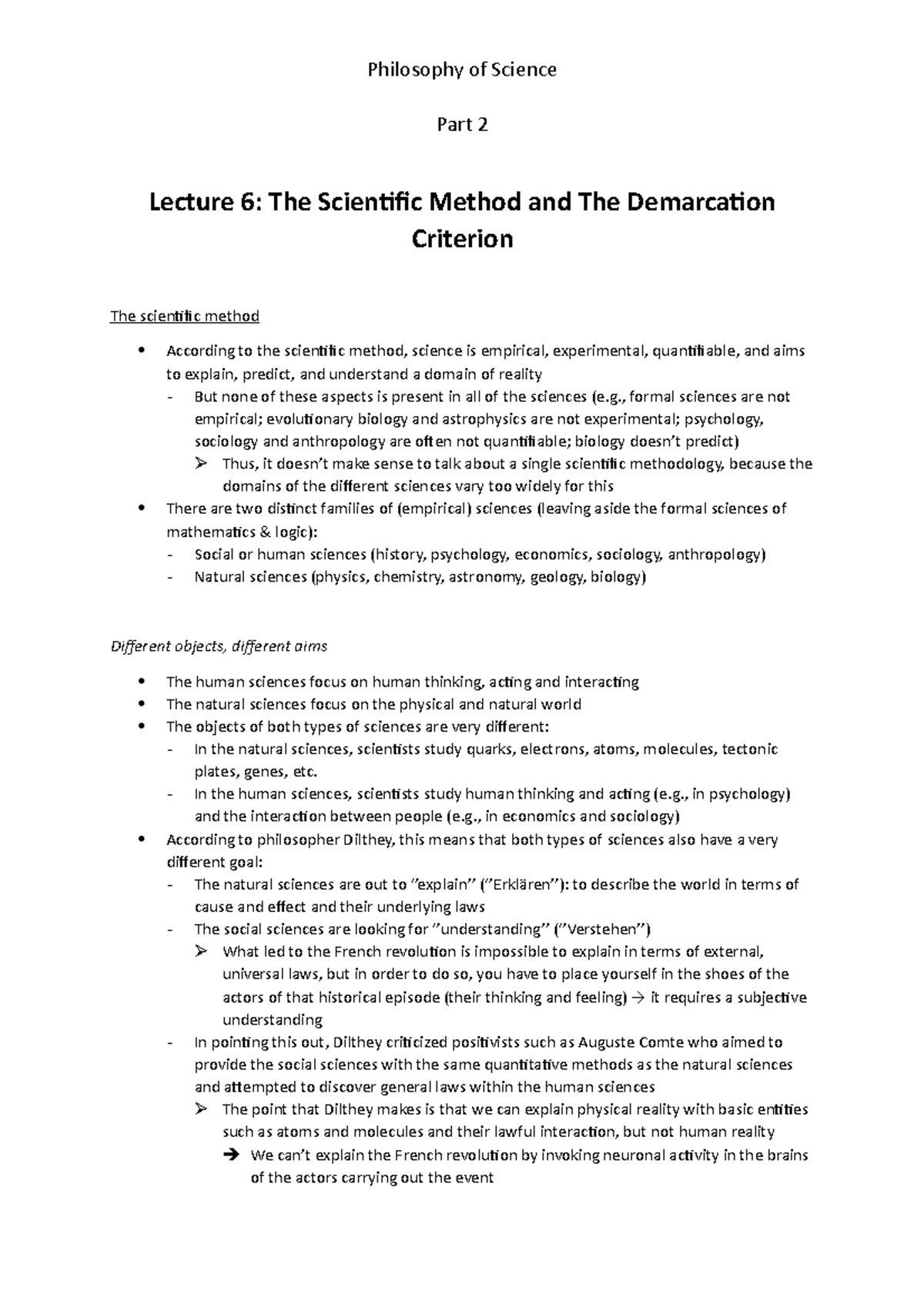 Philosophy of Science Part 2, Lecture 6 - The Scientific Method and The ...
