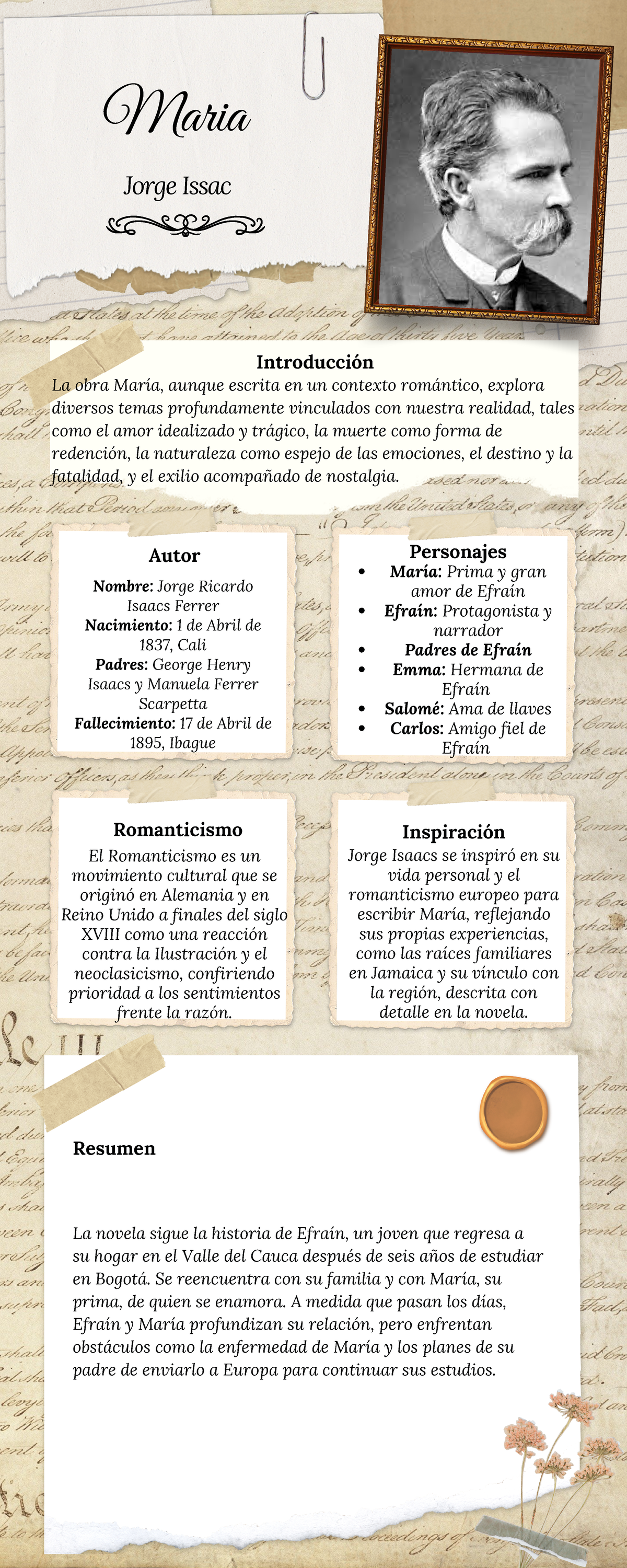 Infografia De Romanticismo Introducci N Maria Jorge Issac Resumen La