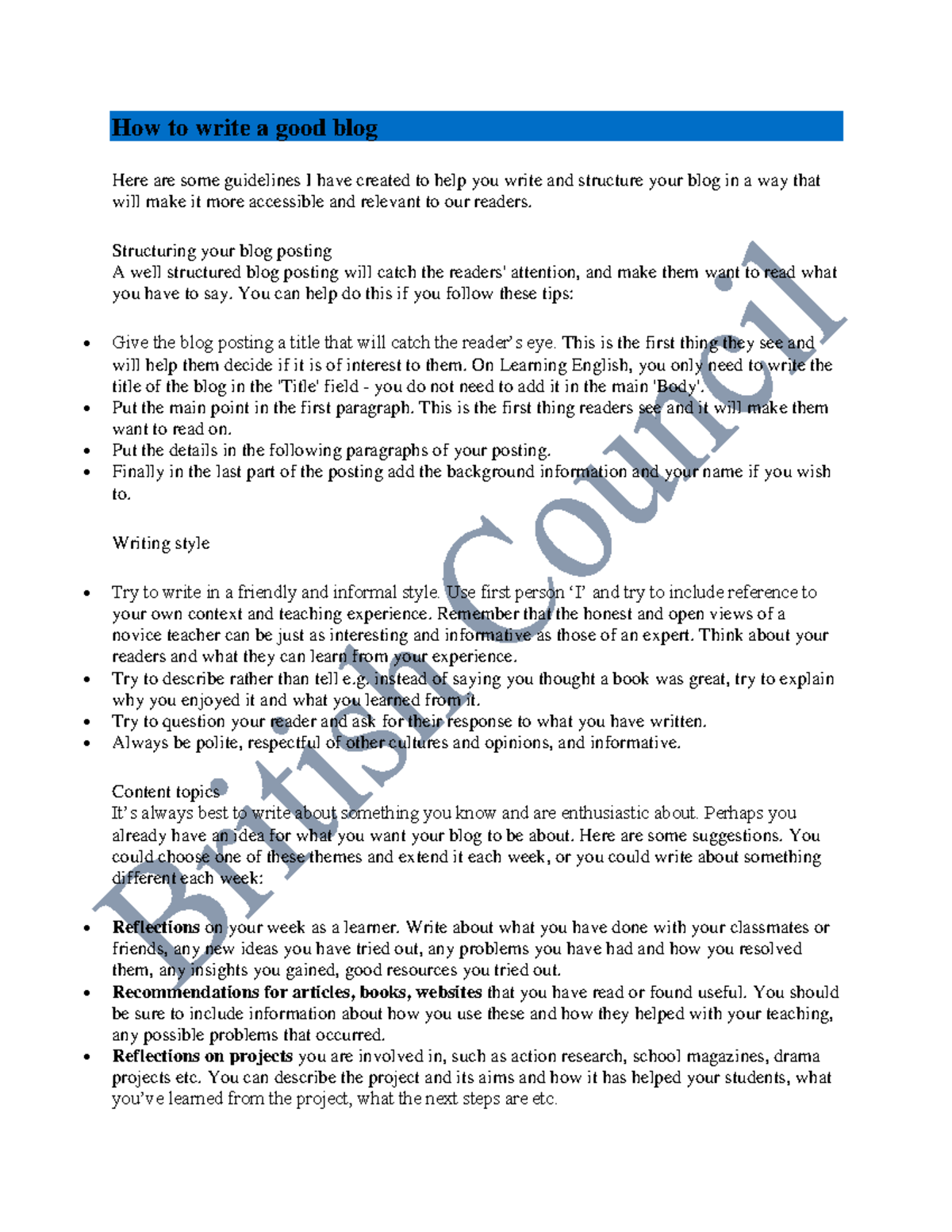 A-Students-Blog - Blogs from me - How to write a good blog Here are ...