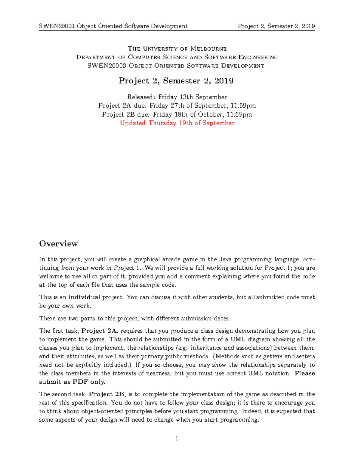 Project 2 - The University of Melbourne Department of Computer Science ...