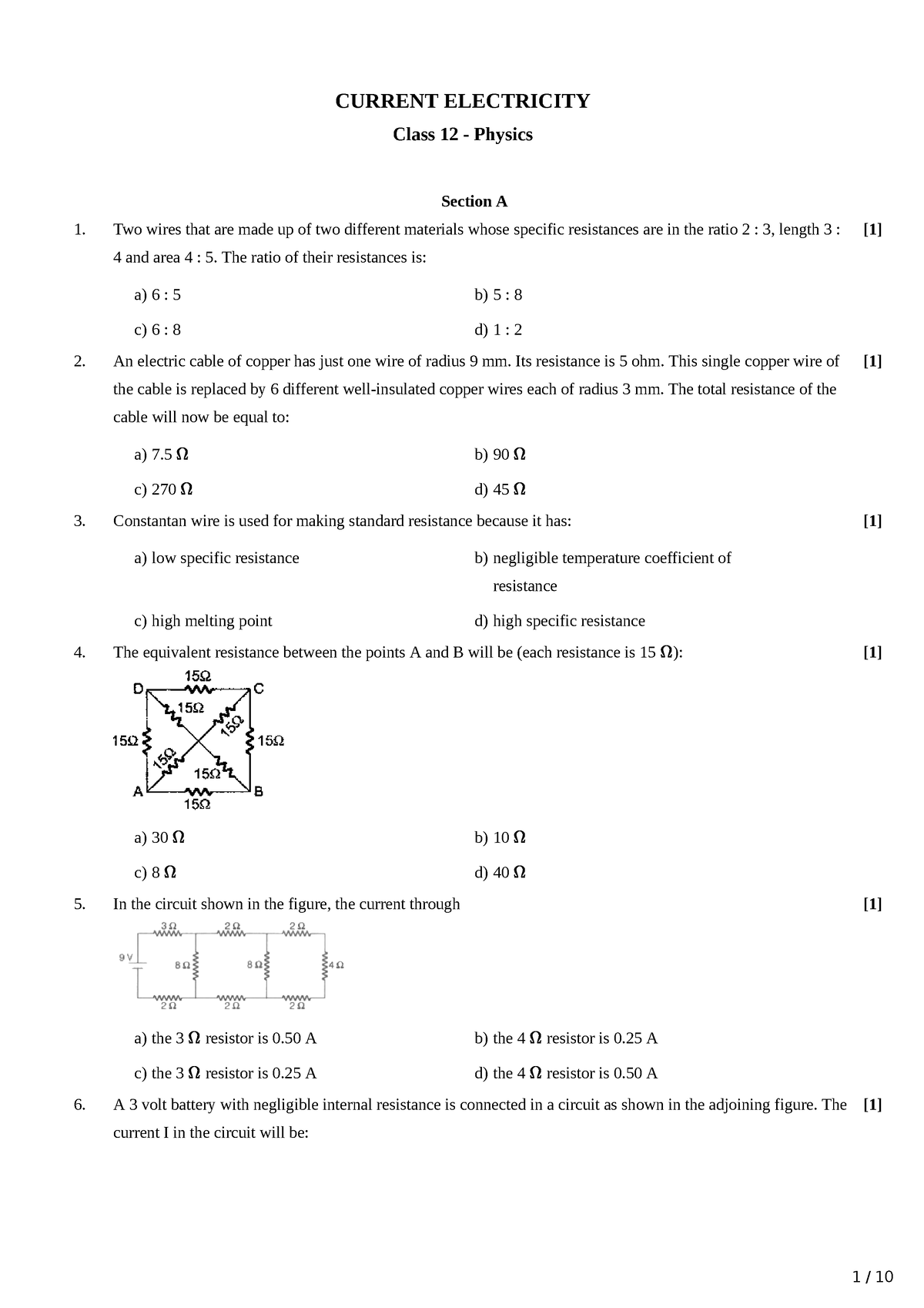 current-electricity-mcq-current-electricity-class-12-physics