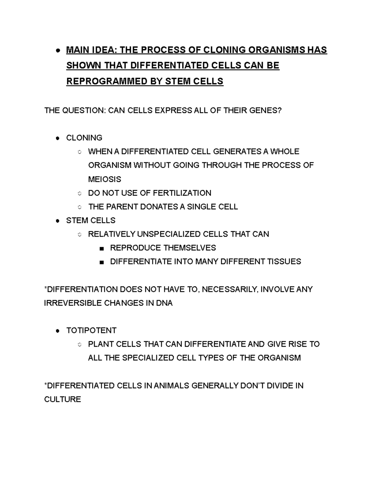 cloning and stem cell technology essay