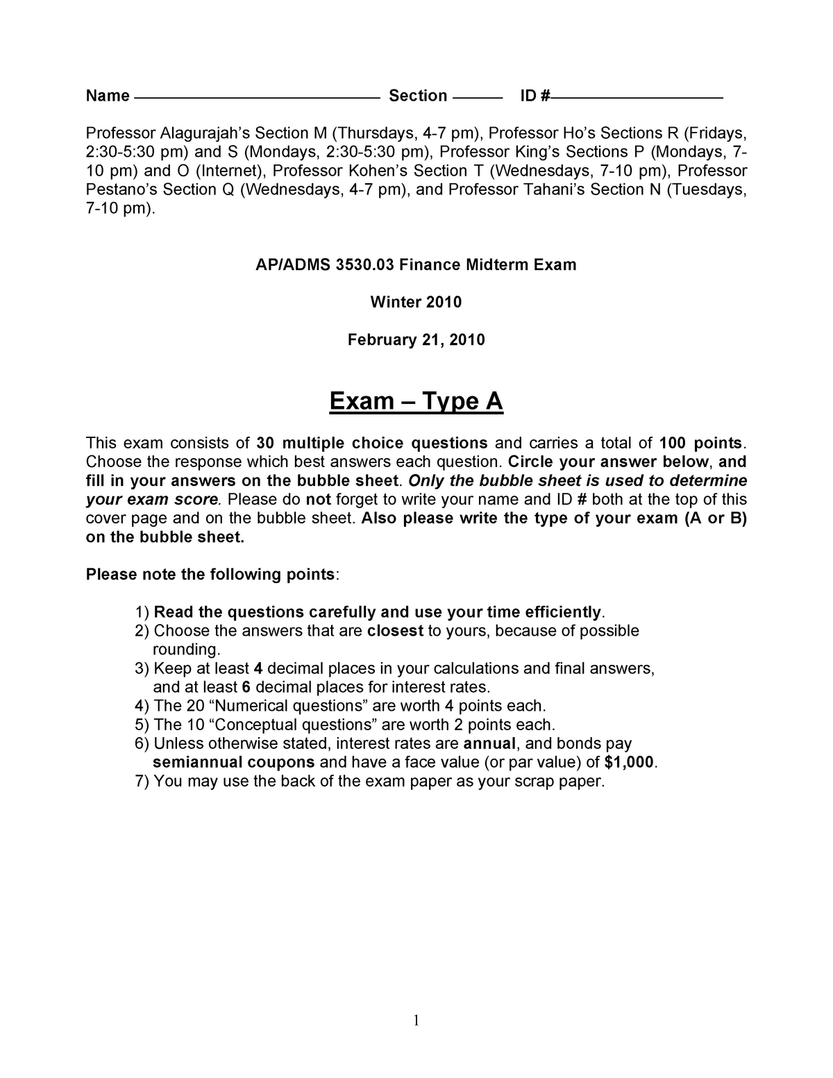 201-Commercial-Banking-Functional Test Pattern