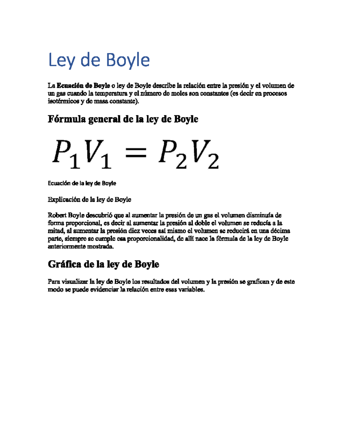 Ley de Boyle - material de apoyo - Hidráulica - Studocu