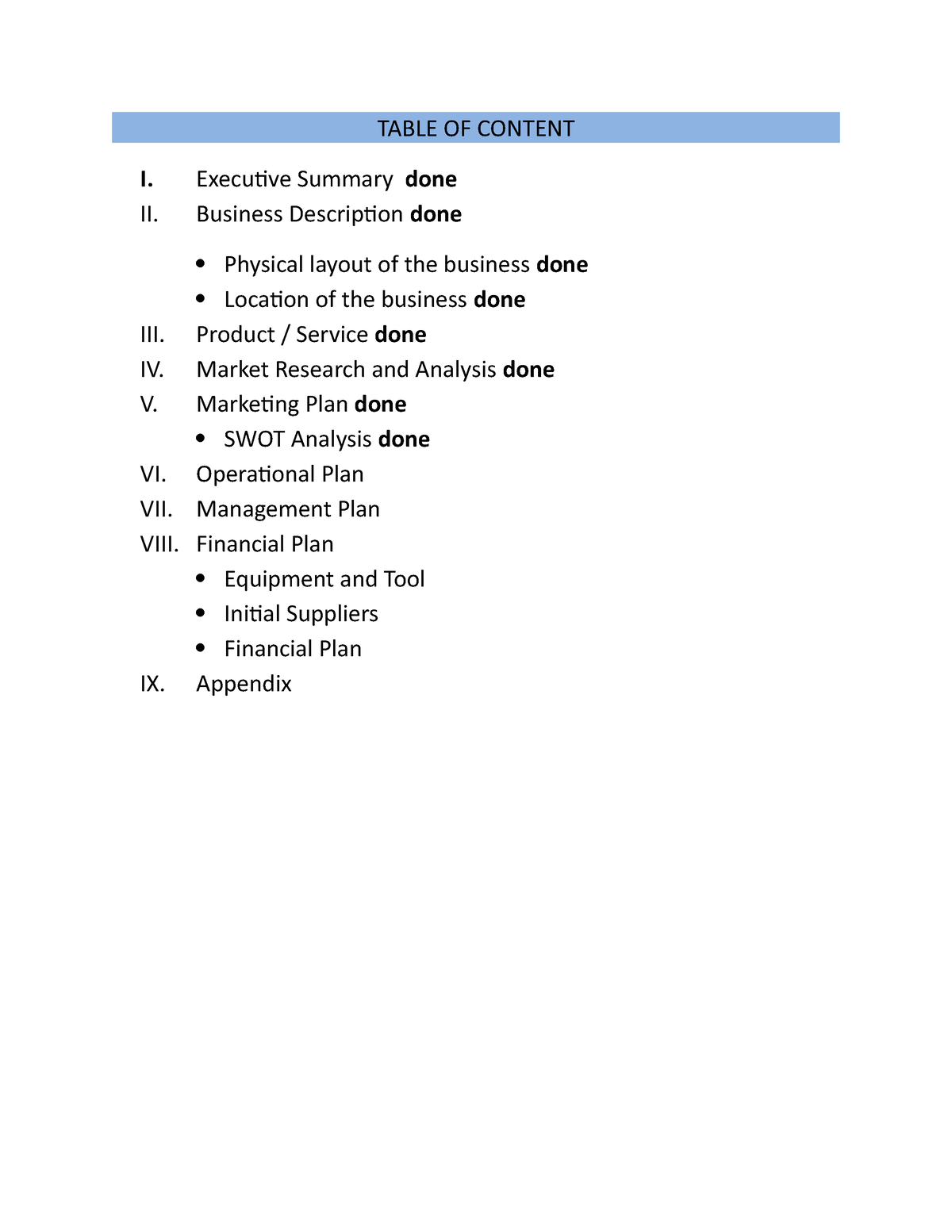 example of business plan of graham balls