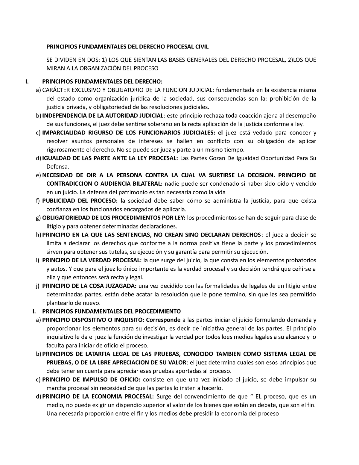 Principios Fundamentales DEL Derecho Procesal Civil - PRINCIPIOS ...