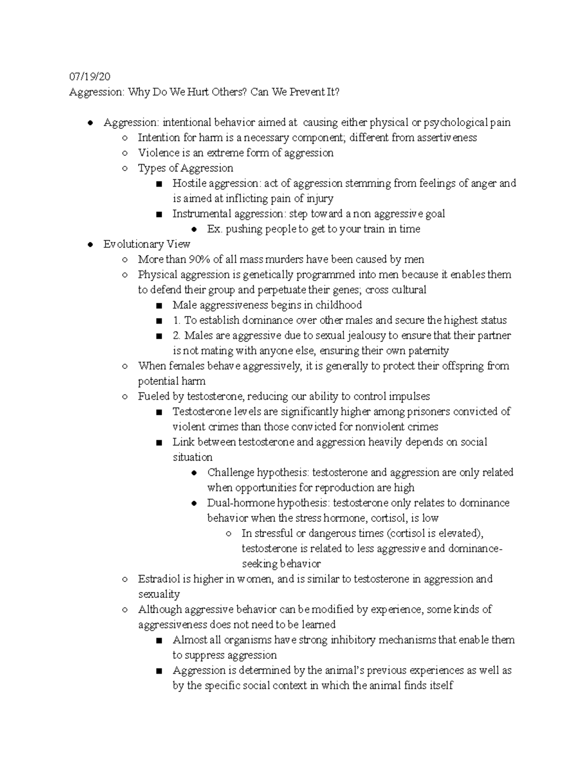 chapter-12-abnormal-psychology-07-19-aggression-why-do-we-hurt