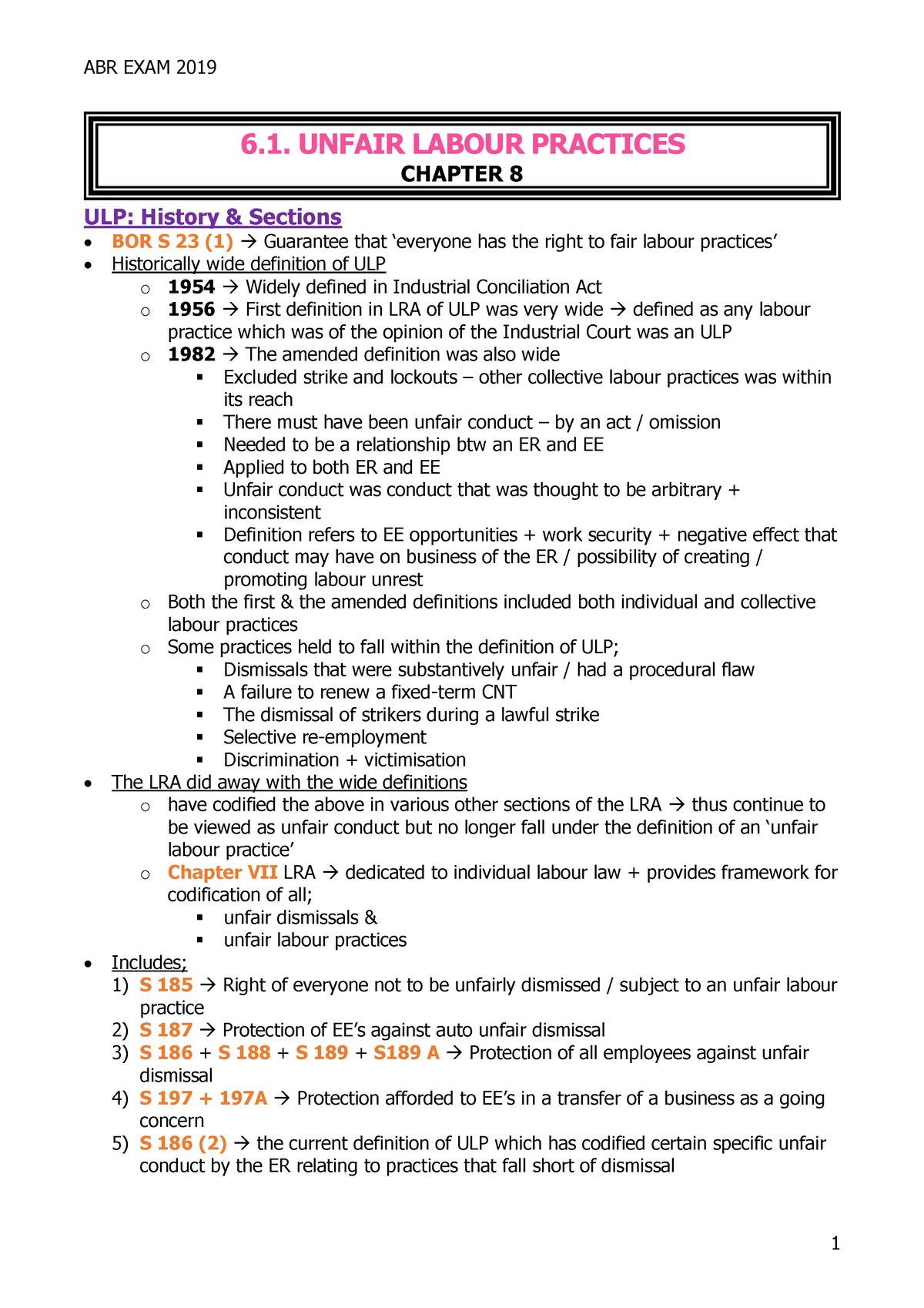 case study on unfair labour practices