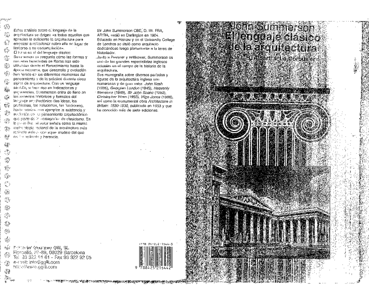 JOHN Summerson El lenguaje clásico de la arquitectura CAP2