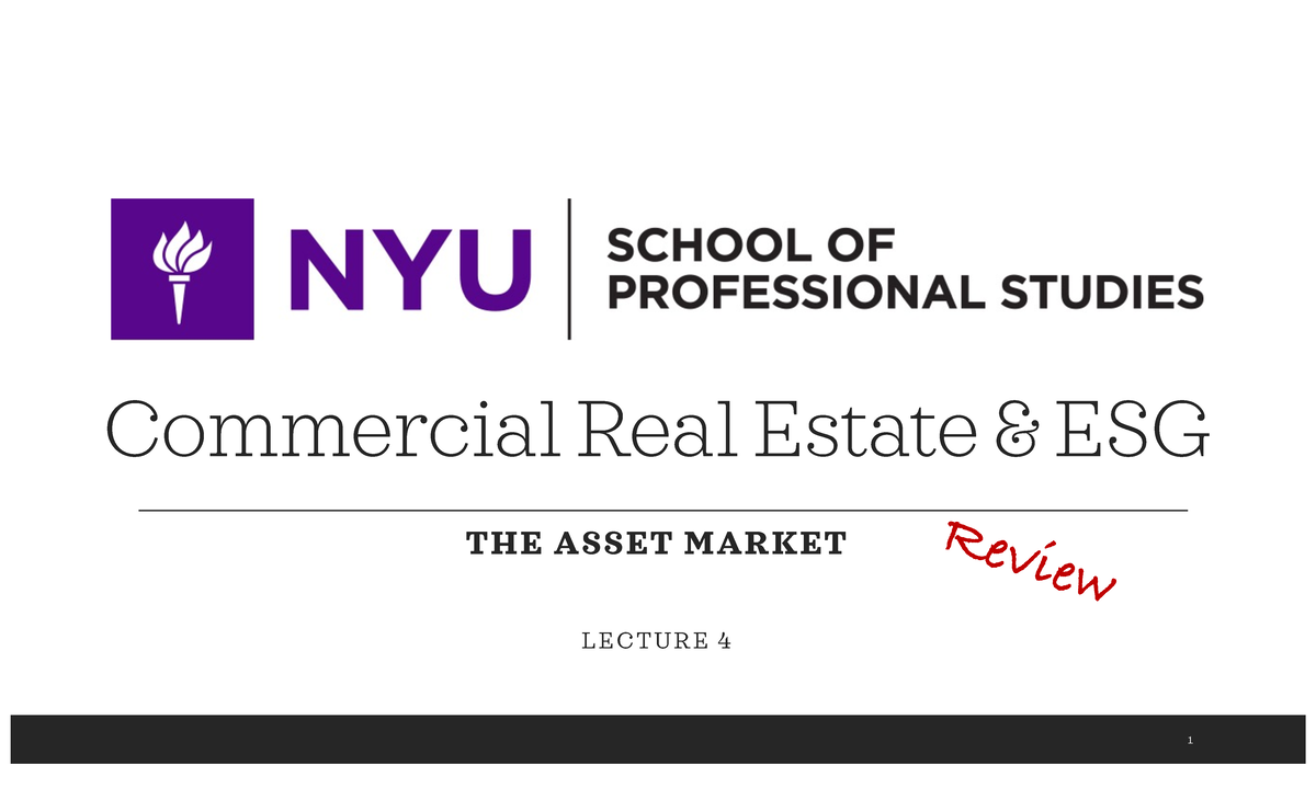 04r Review Asset Market CRE and ESG v6 Commercial Real Estate