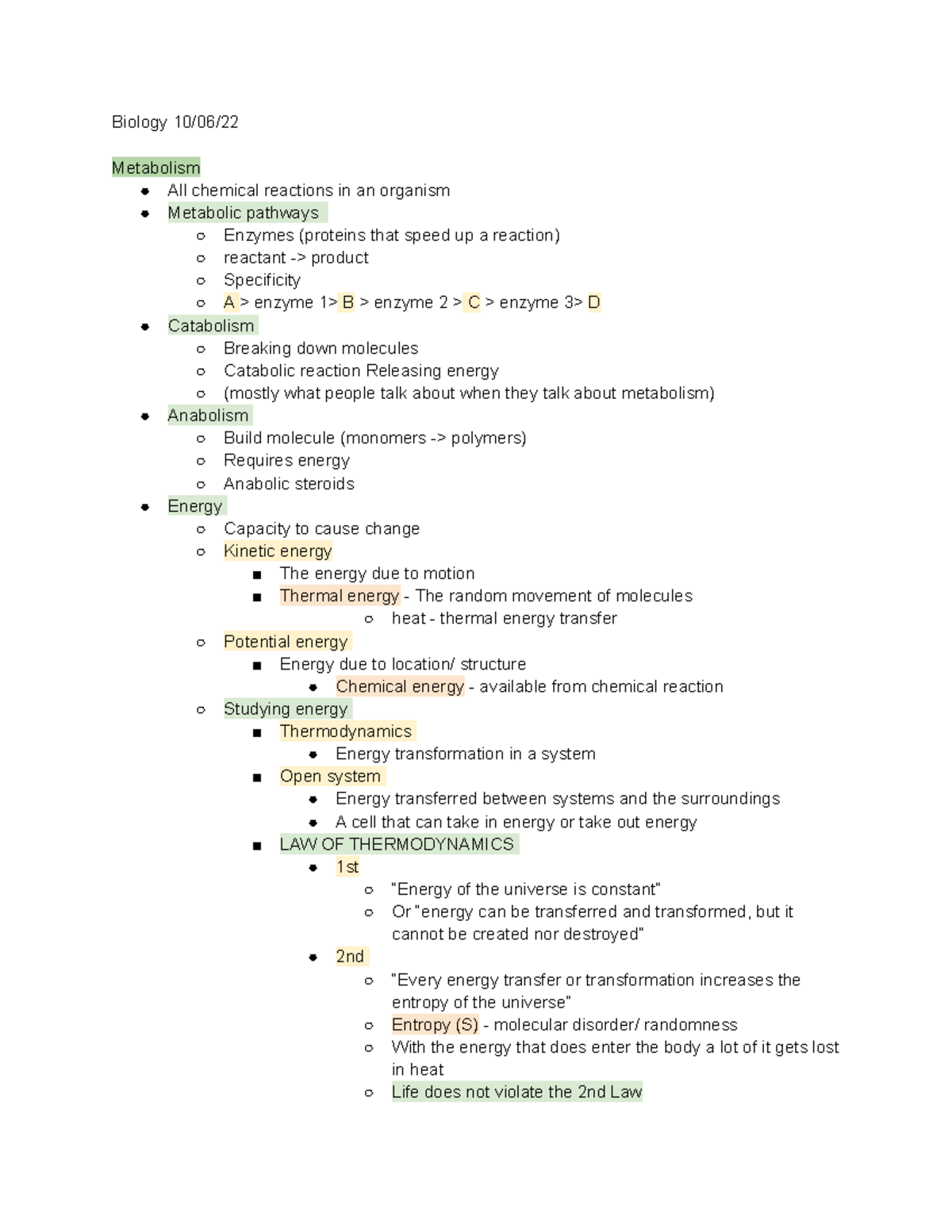 Principles of Biology 111 - BIO 111 - Studocu