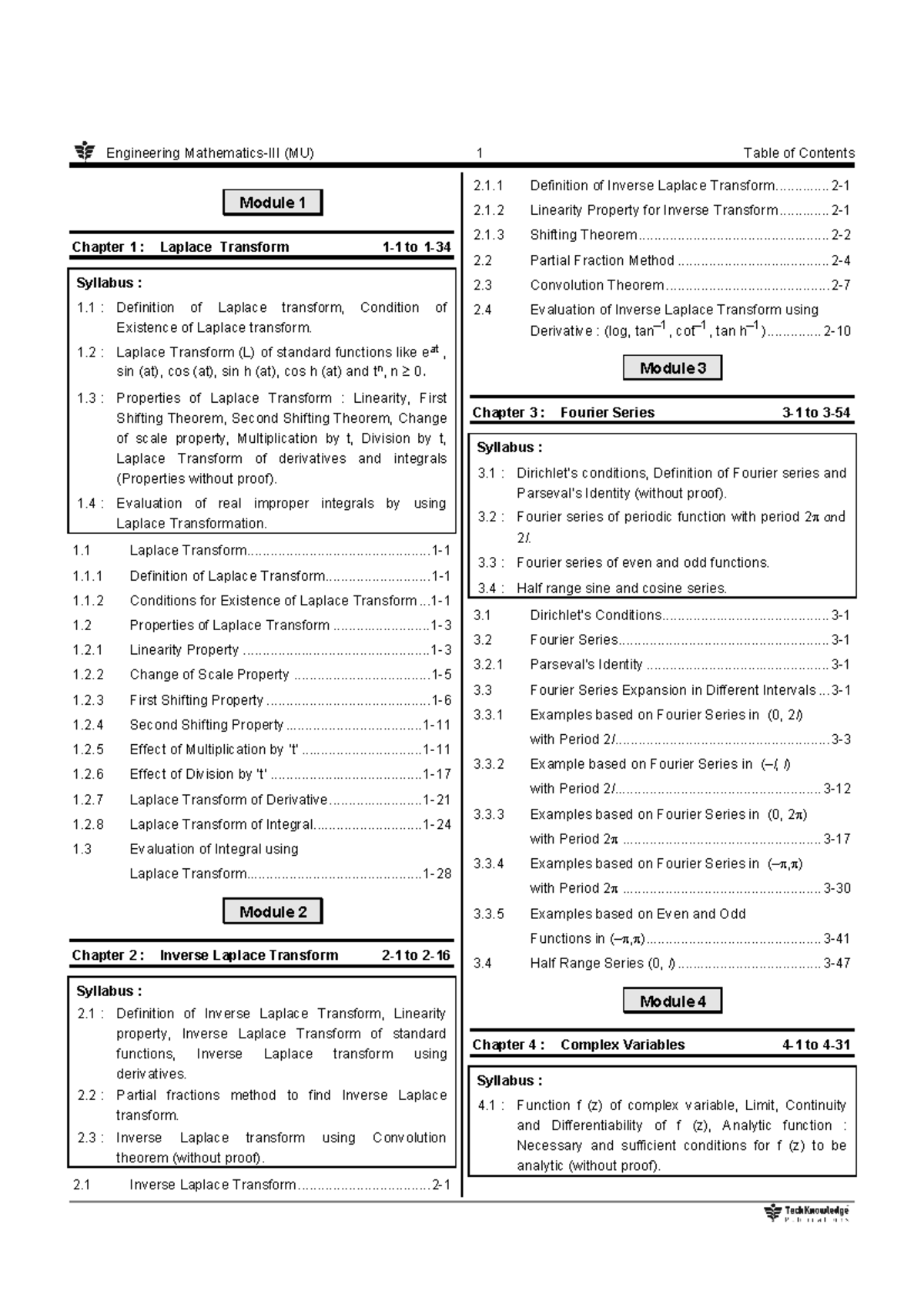 Engineering Mathematics – III index - Engineering Mathematics-III (MU ...